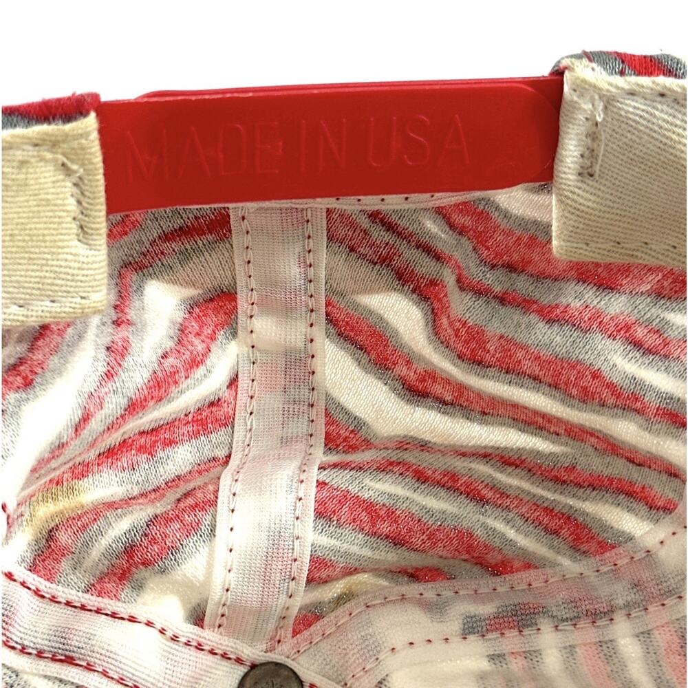 Vintage 1990s UNLV Rebels Zubaz Snapback Hat AJD Made USA NCAA Cap Red Gray - Picture 11 of 13
